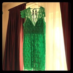 Tracy Reese green lace dress